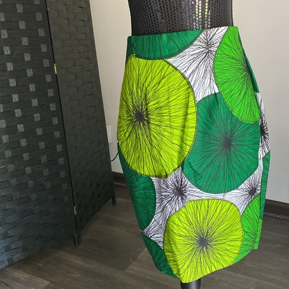 Green Print Blazer & Skirt Matching Sets - Picture 4 of 9